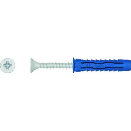 Cheville universelle 12X60mm + vis 4pce