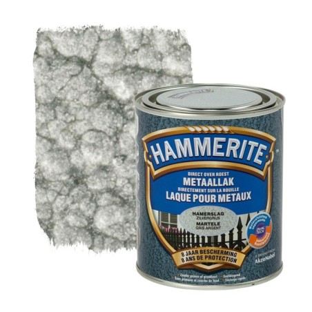Hammerite laque martelée gris argent 0,75L