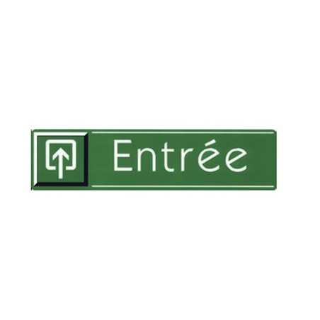 Plaque aluminium adhésive "Entrée"