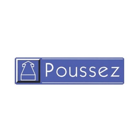 Plaque aluminium adhésive "Poussez"