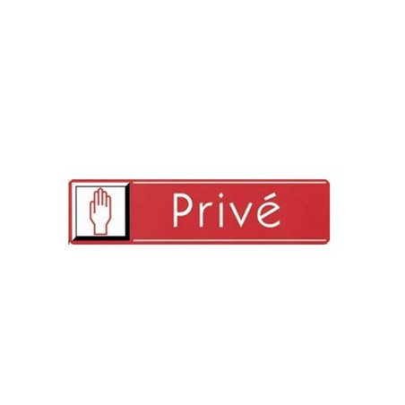 Plaque aluminium adhésive "Privé"