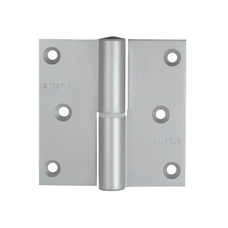 3 paumelles aluminium pour porte 80X80mm gauche