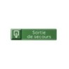 Plaque aluminium autocollante "Sortie de secours"