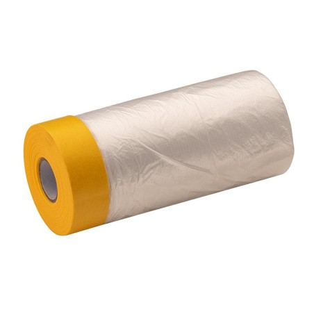 Film + tape jaune protection plastique 140cm X 20M