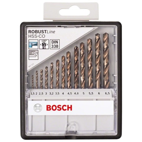 Bosch 13 forets métal HSS-CO 135° Robustline