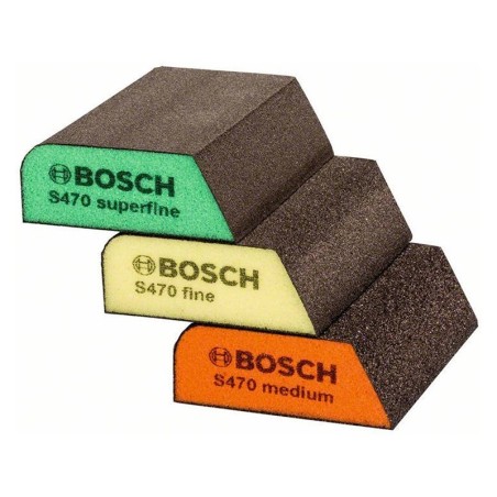 Bosch 3 éponges abrasives M/F/SF 69X97X26mm angle