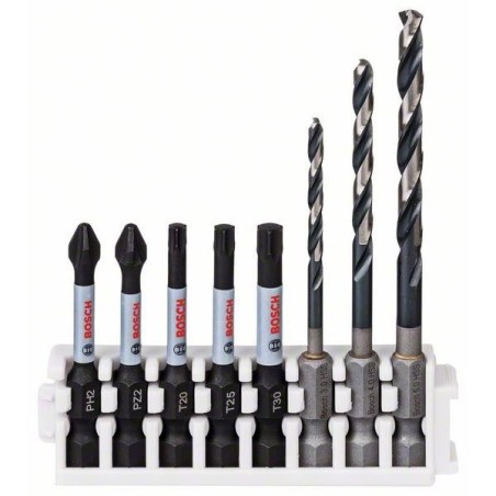 Bosch 3 forets HSS-G impact + 5 embouts