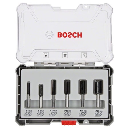 Bosch coffret 6 fraises droites 8mm