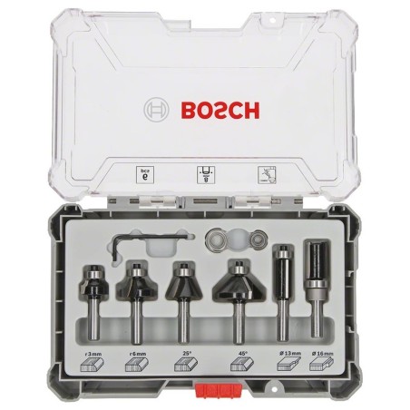 Bosch coffret 6 fraises droites 8mm Araser