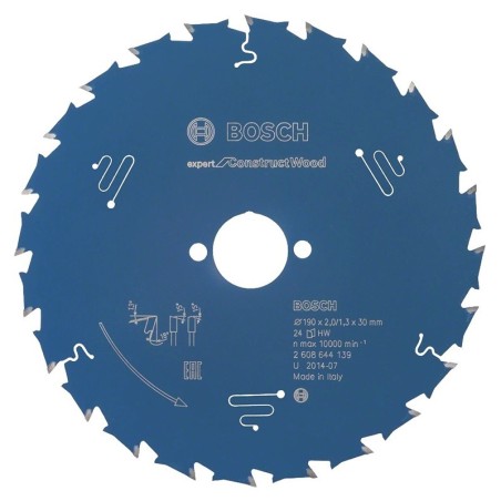 Bosch lame de scie circulaire expert Construct Wood 24D 190X30X2mm