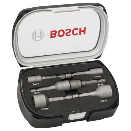 Bosch set 6 douilles L: 5cm  6/7/8/10/12/13mm