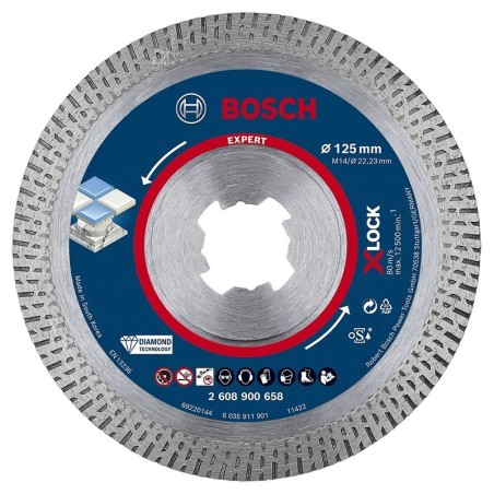Bosch disque diamant X-LOCK HardCeramic expert 125X22,23X1,6X10mm