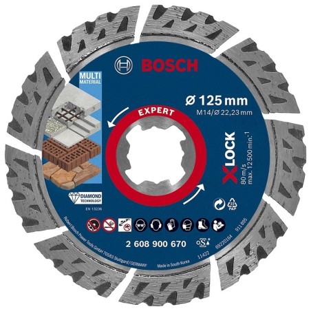 Bosch disque diamant X-LOCK Multi-material expert 125X22,23X2,4X12