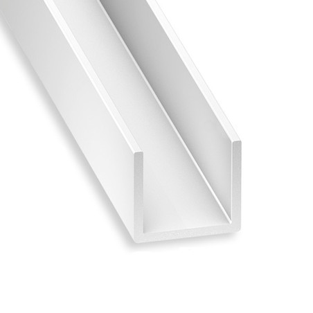 Profilé U PVC blanc 10X21X10X1 - 1M