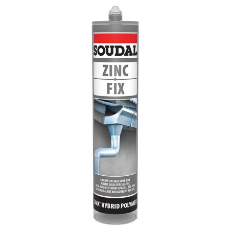 Soudal mastic/colle zinc fix 290ml