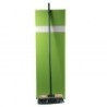 Balai d'extérieur PVC vert + manche 1,2m