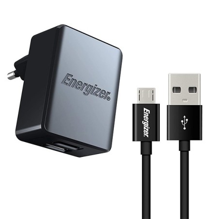 Energizer chargeur 220V 2USB 3,4A micro USB