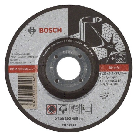 Bosch meule à ébarber 125 X 6,0 inox déporté