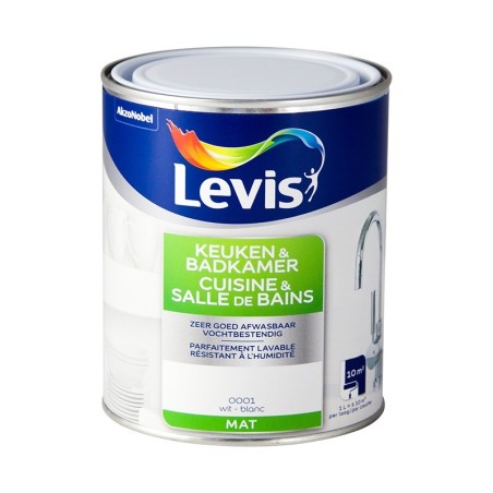 Levis peinture cuisine & salle de bain 0001 blanc 1L