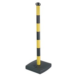 Poteau jaune-noir 90cm + socle