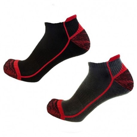 LMA 2-pack chaussettes noir/rouge Poseidon