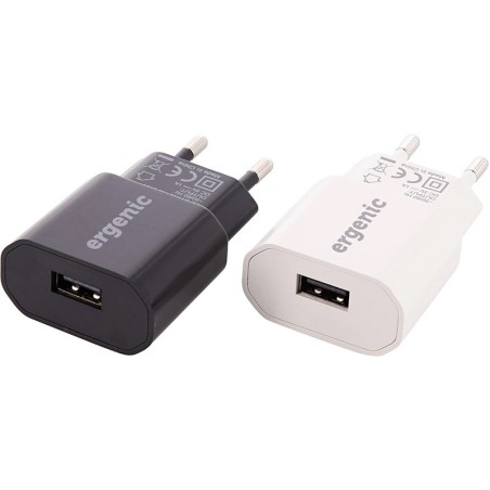 Ergenic USB AC adapter blanc/noir