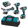 Makita pack 3 outils Combopack 18V (DDF484+DTD153+DGA506) avec sac