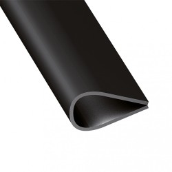 Serre feuillet PVC noir-1M