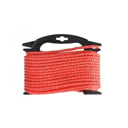 Corde PP enroule 15m x 6mm orange