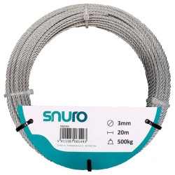 Cable en acier galva 3mm 20m