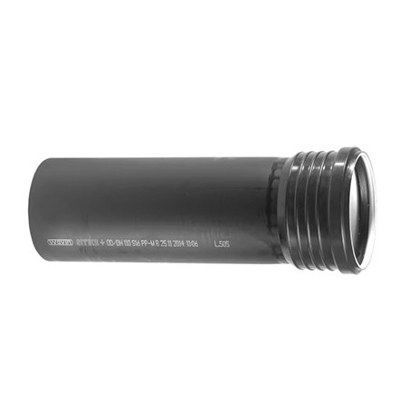 Sitech PP noir tuyau 110mm 1000mm