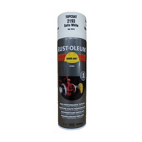 Rust-Oleum hard hat aerosol multi blanc satin 500ml
