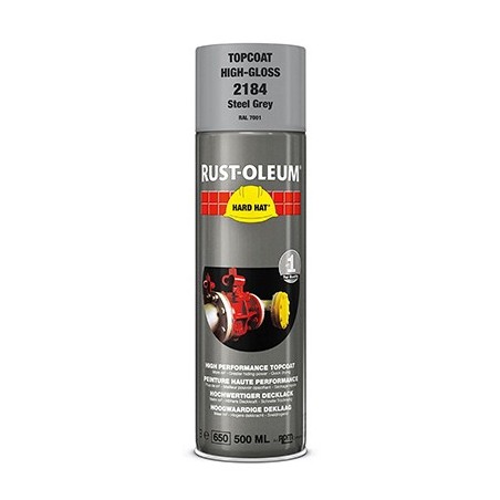 Rust-Oleum hard hat aerosol multi gris acier 500ml