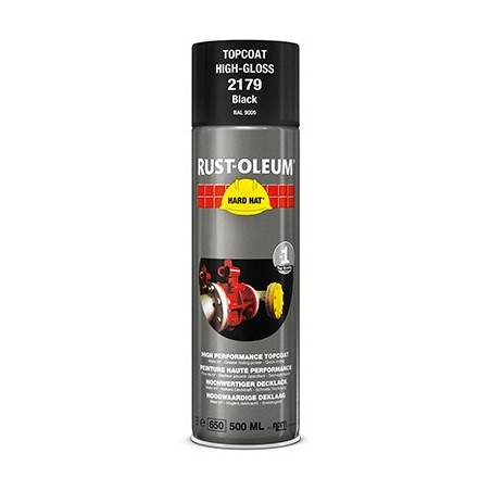 Rust-Oleum hard hat aerosol multi noir 500ml