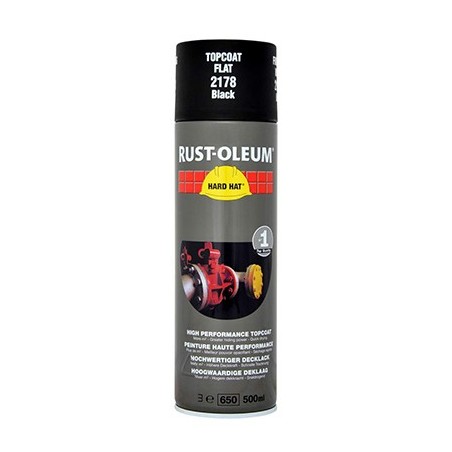 Rust-Oleum hard hat aerosol multi noir mat 500ml
