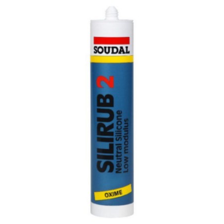 Soudal silicone Silirub 300ml 2 blanc