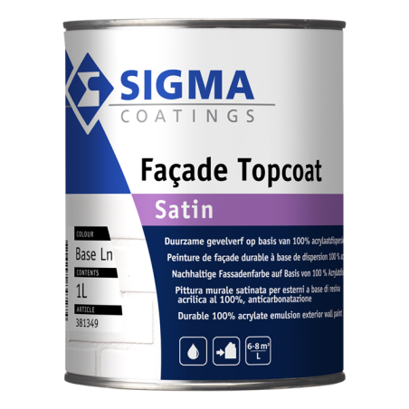 Sigma façade topcoat satin base zn 5l