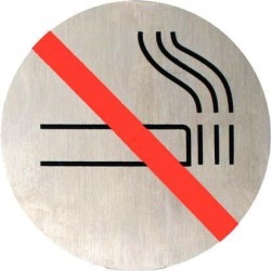 Defence de fumer rond inox 70m