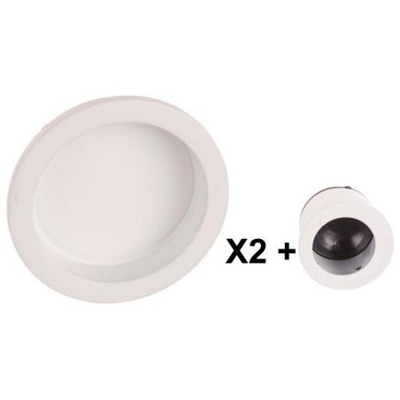 Kit poignees à encastrer 48mm blanc