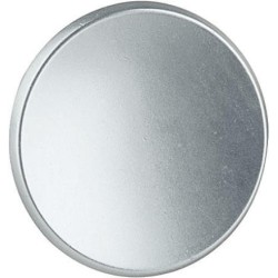 Bouton aluminium argent 40mm