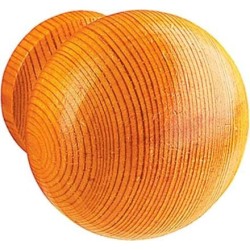 Bouton bois - pin vernis 40mm