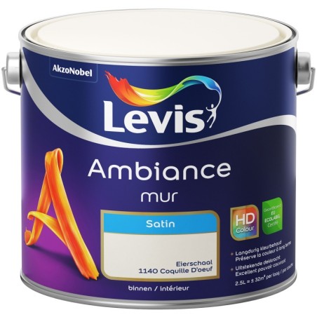 Levis ambiance mur satin 1140 coquille d''euf 2,5l