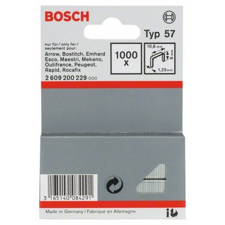 Bosch 1000 agrafes 6X10,6MM N°57