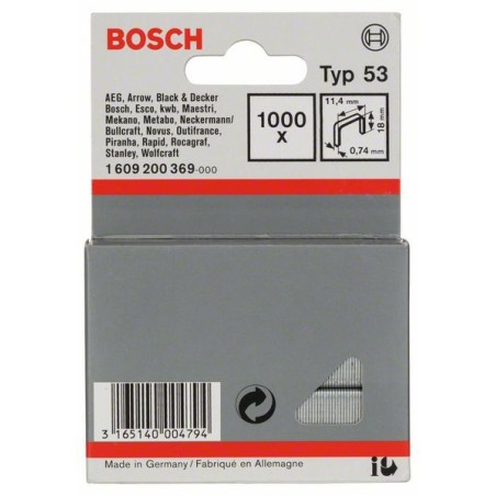 Bosch 1000 agrafes 18X11,4MM N°53