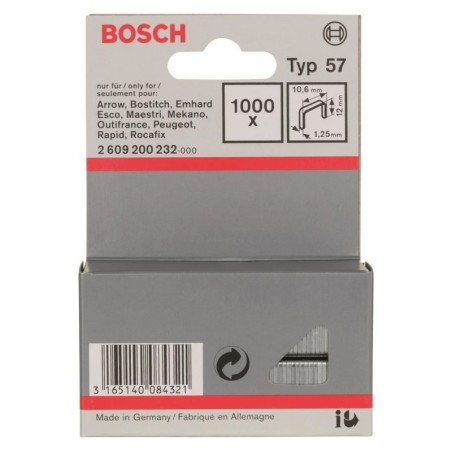 Bosch 1000 agrafes 12X10,6MM N°57