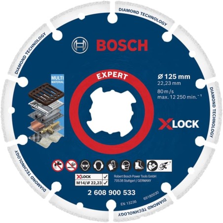 Bosch disque à tronçonner Xlock DD métal 125 mm